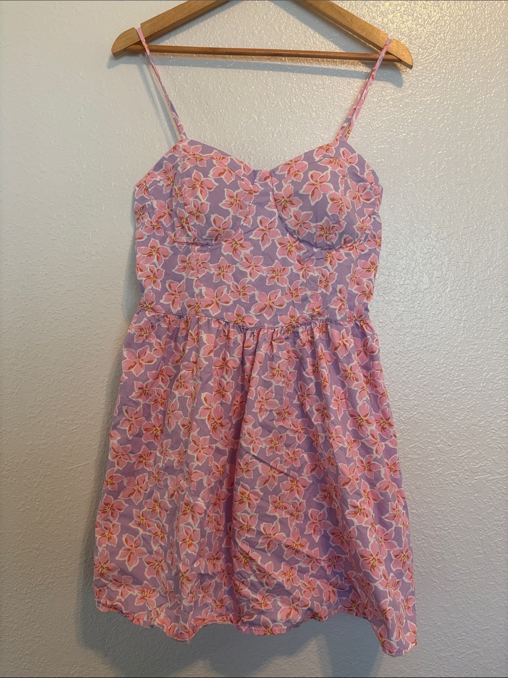 Pink Floral Sundress with Sweetheart Neckline